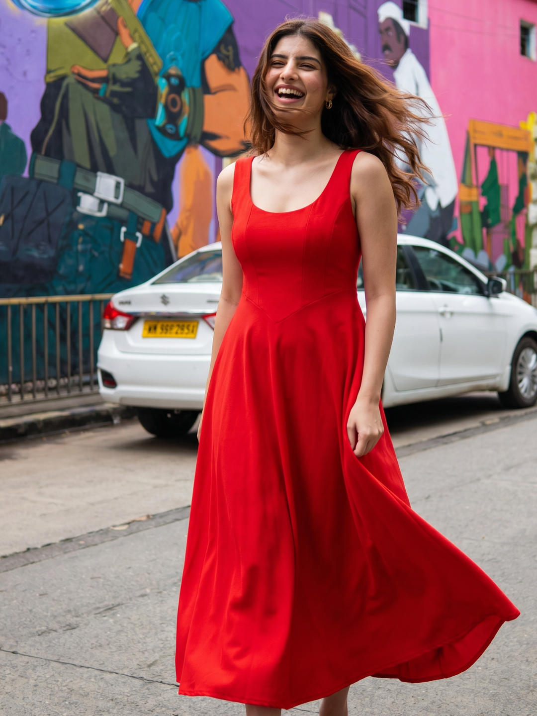 Stretchable Corset Fit & Flare Midi Dress Stretchable Corset Fit & Flare Midi Dress