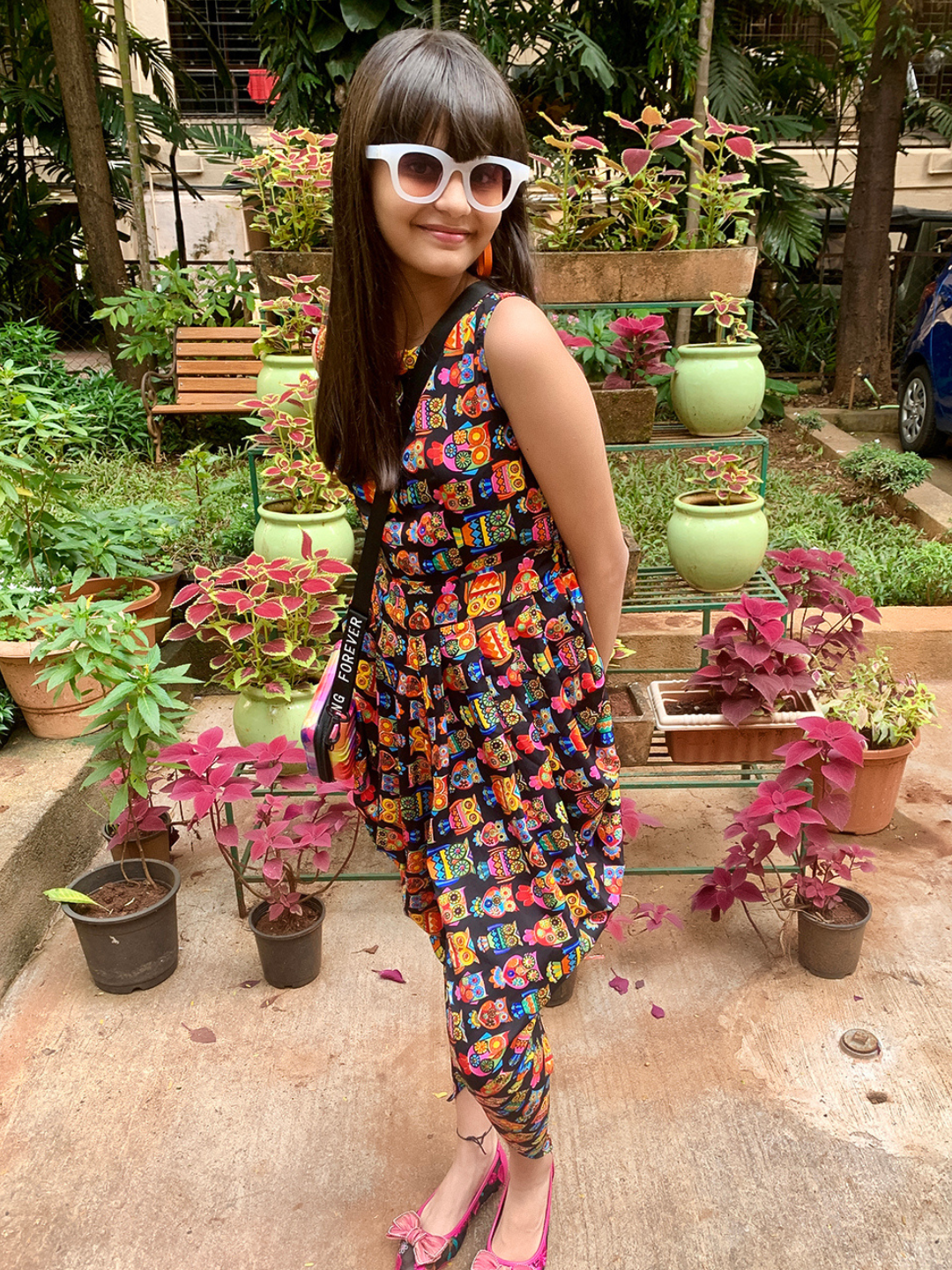 Printed Elasticated Dhoti Jumpsuit for Girls - Uptownie
