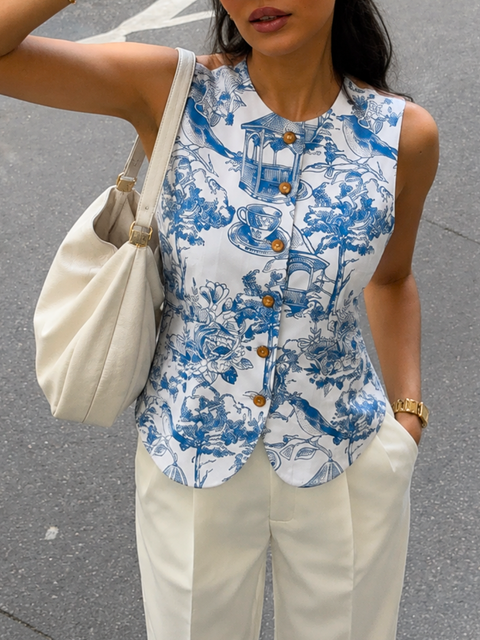 Pure Linen Tailored Waistcoat