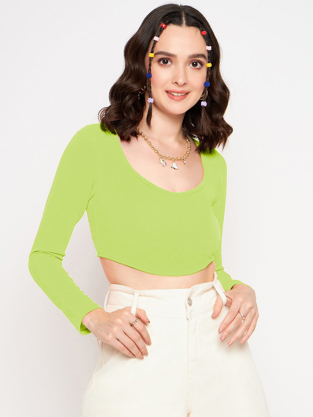 Cotton Stretchable Corset Crop Top - Uptownie