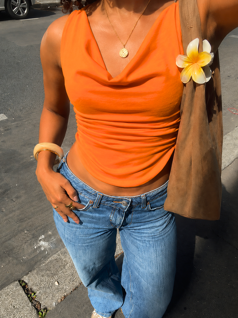 Stretchable Draped Crop Top