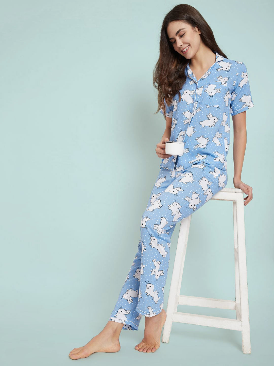 Cute cotton night discount suits