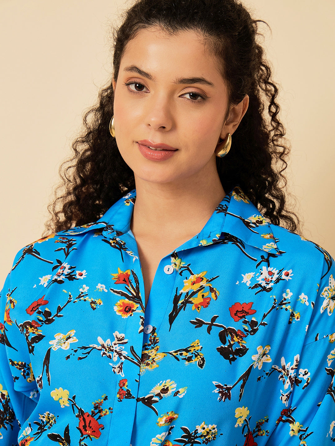 Printed Shirt with Front Twist Skirt Co-ord Set - Uptownie