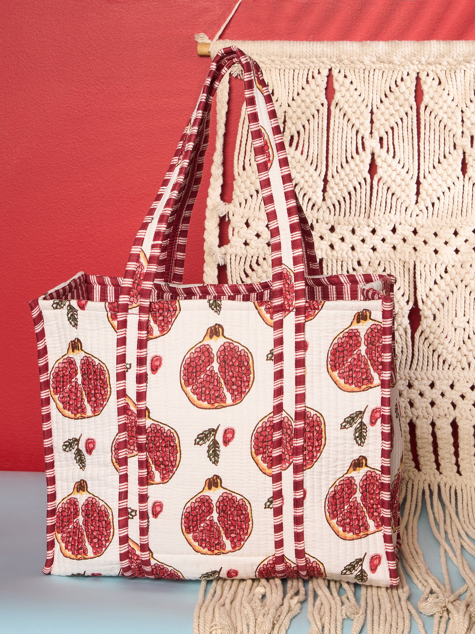 Quilted Cotton Tote Bag - Uptownie