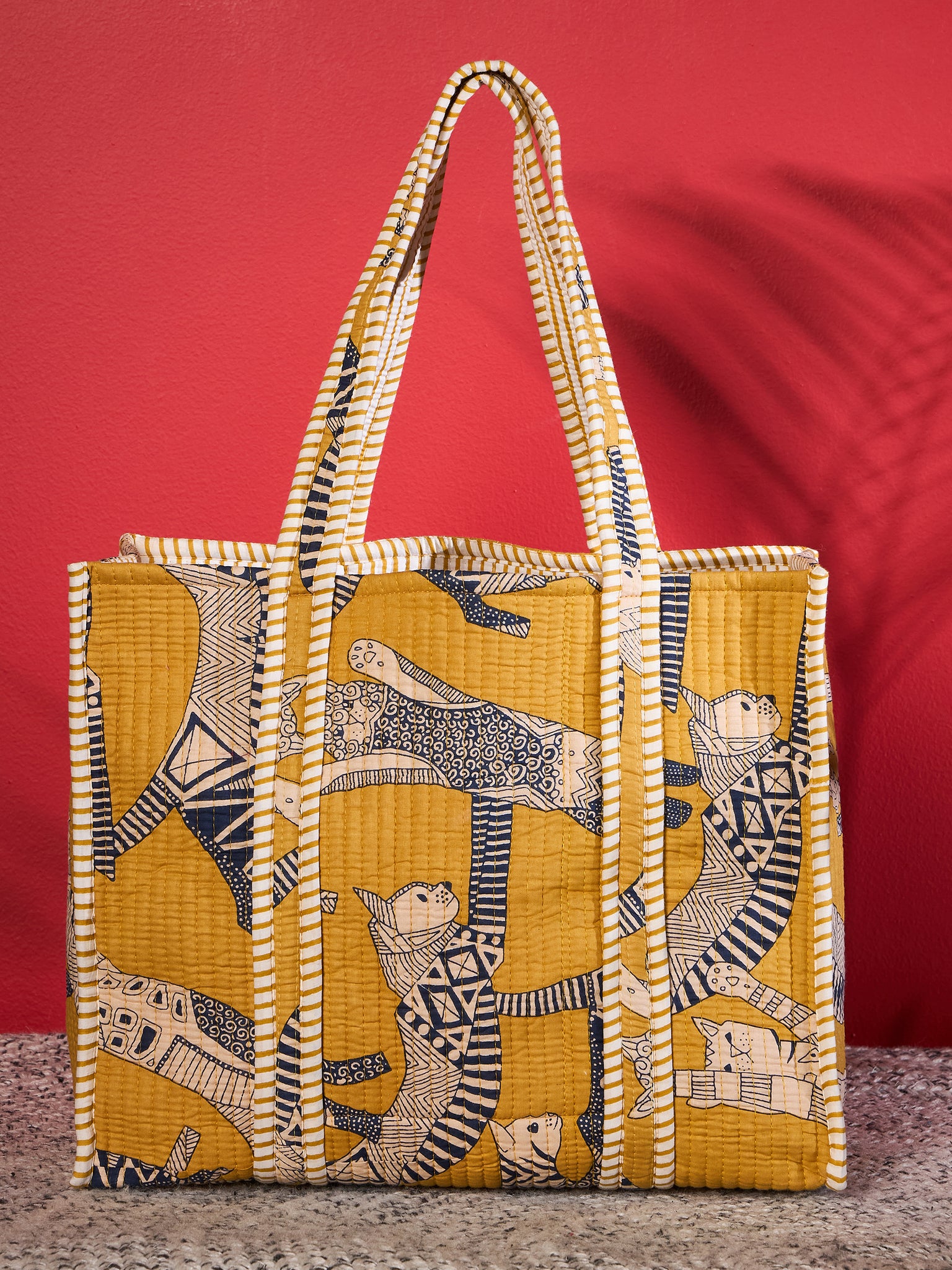 Quilted Cotton Tote Bag - Uptownie