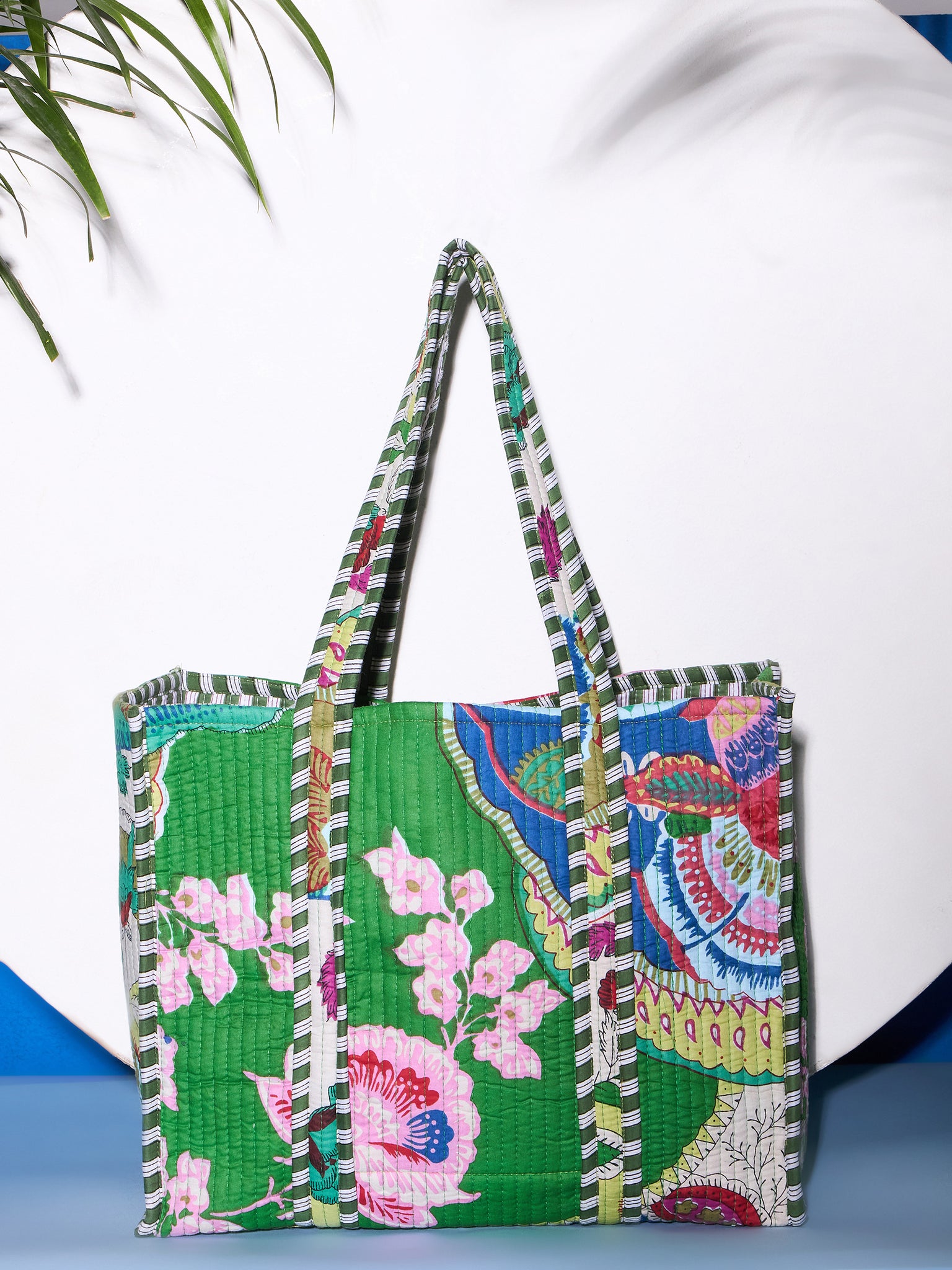 Quilted Cotton Tote Bag - Uptownie