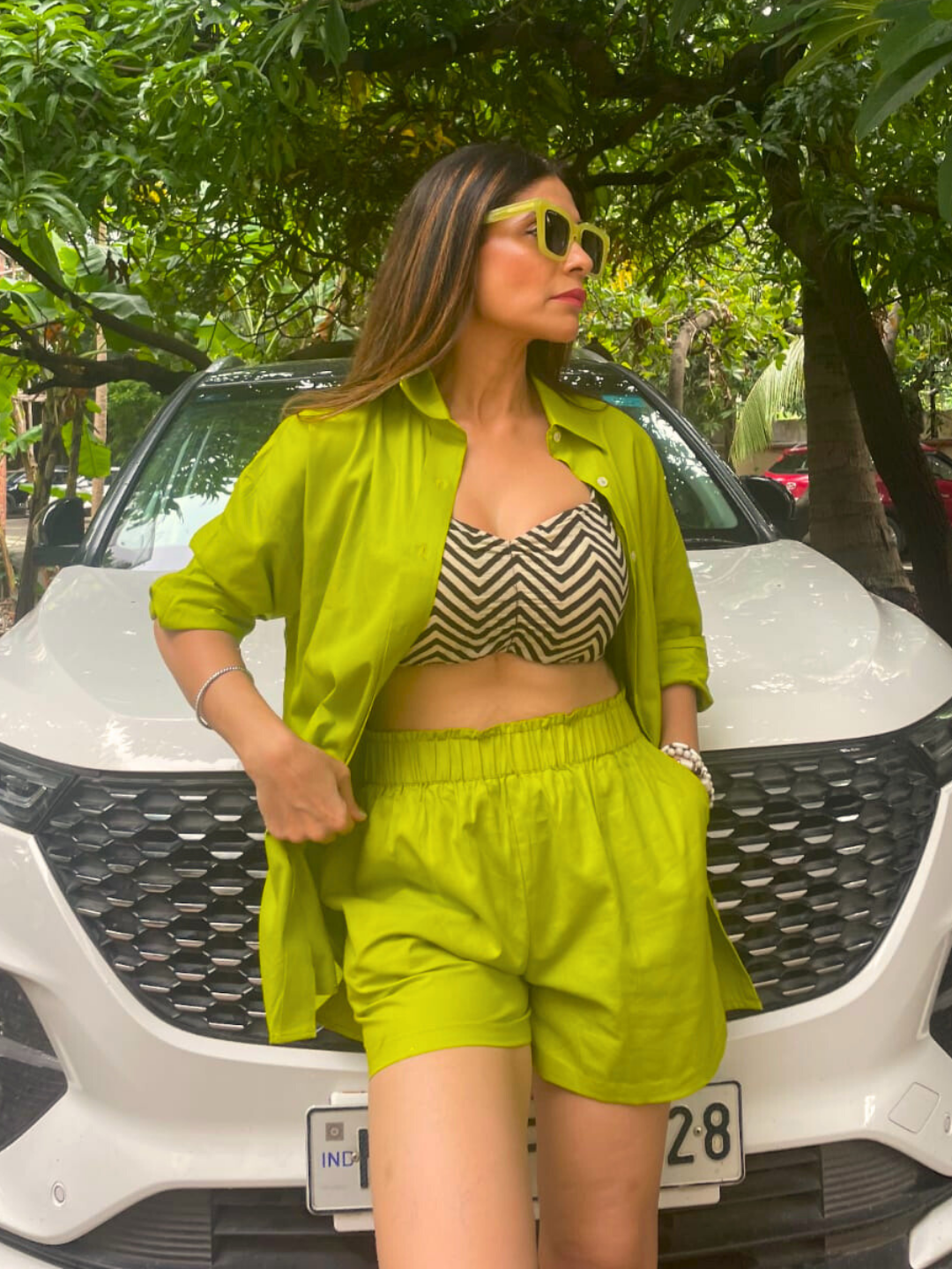 Cotton Two Piece Shorts and Shirt Set Cotton Two Piece Shorts and Shirt Set
