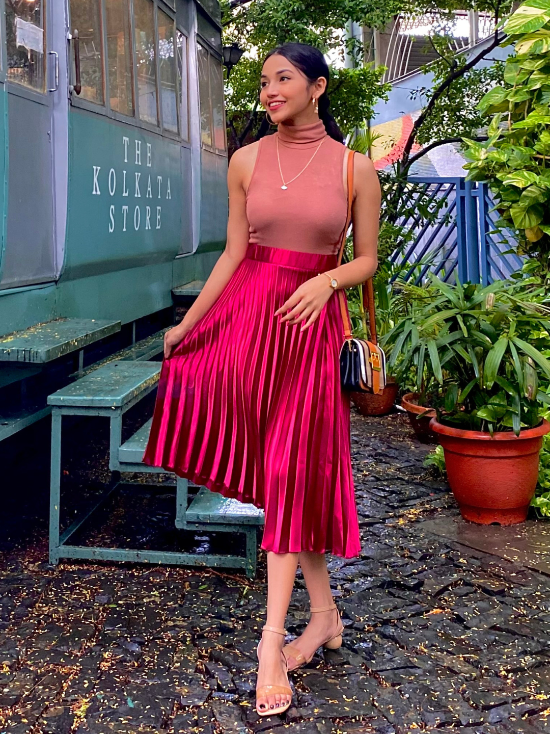 Pleated Midi Skirt - Uptownie