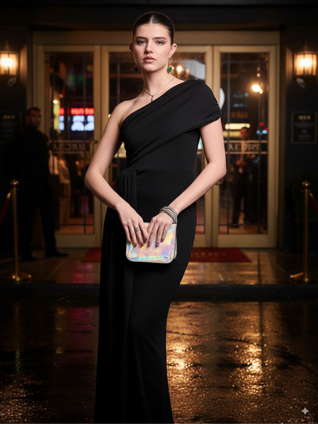 One Shoulder Maxi Dress