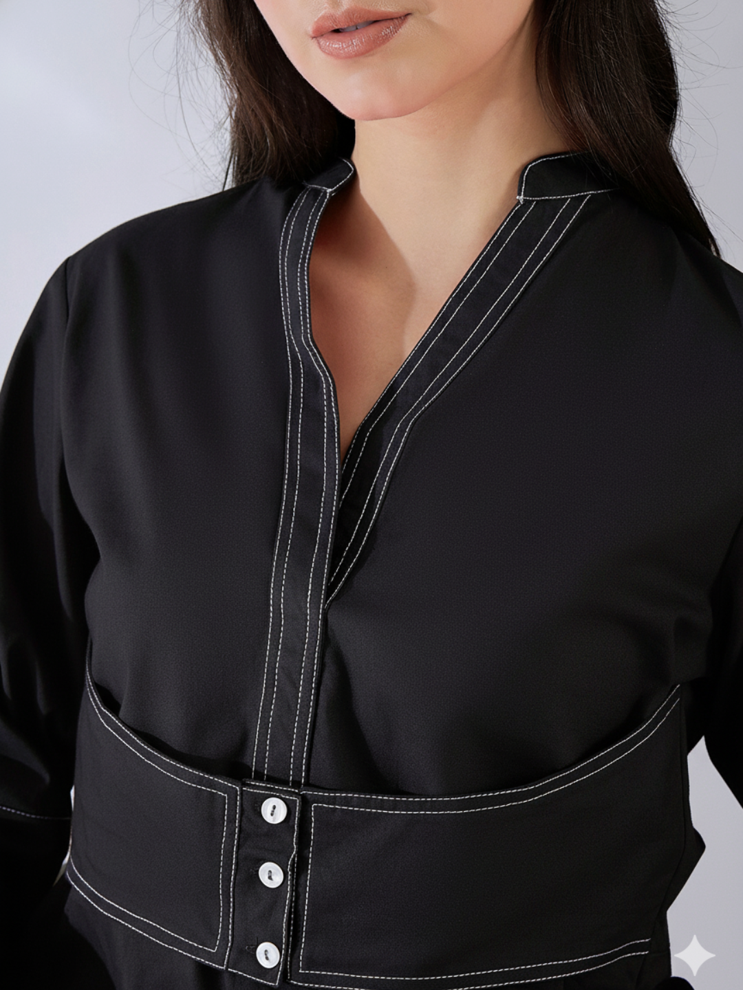 Corset Panelled Cotton Shirt