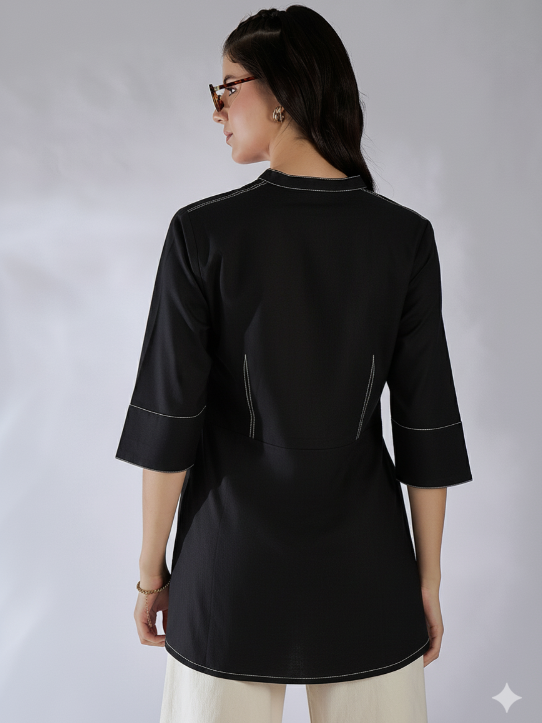 Corset Panelled Cotton Shirt