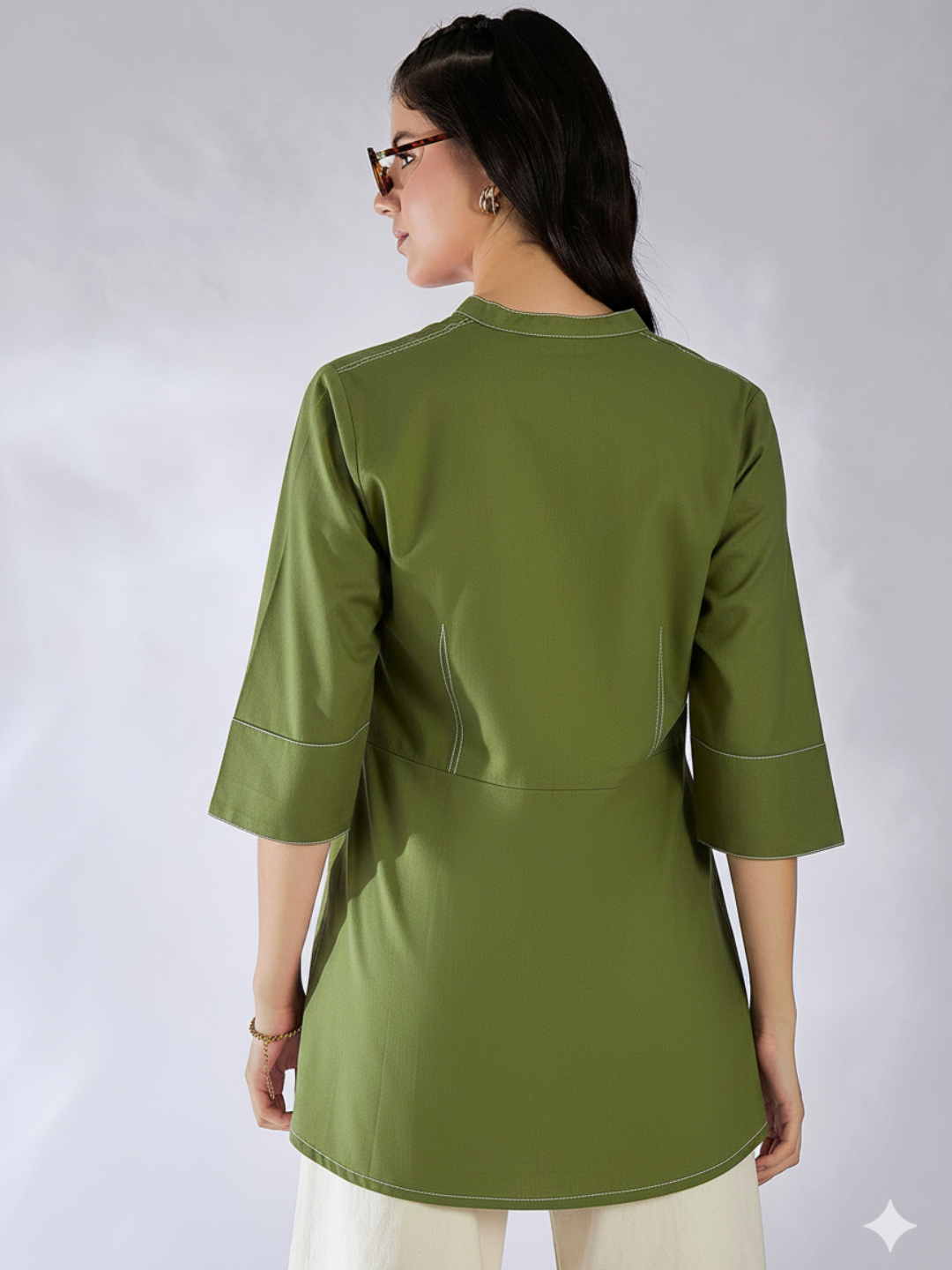 Corset Panelled Cotton Shirt