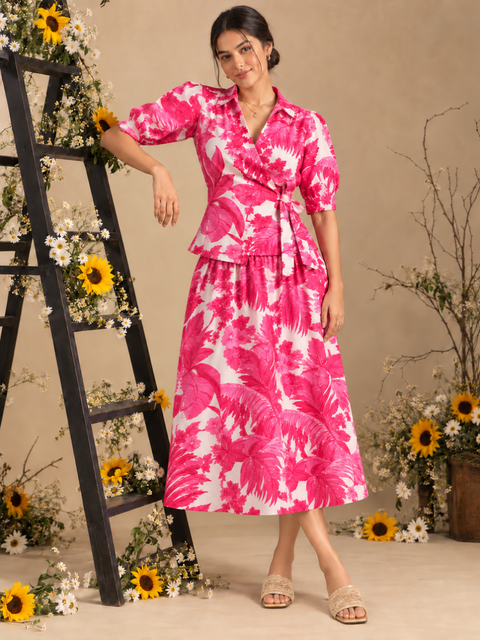 Pure Cotton Wrap-Tie Co-ord Set