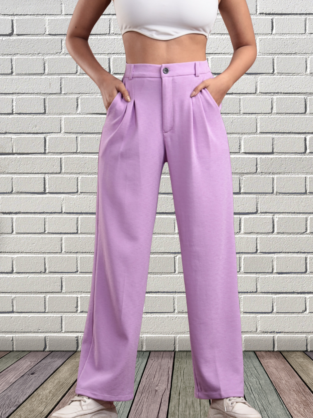 Relaxed Korean Front Pleated Pants - Uptownie