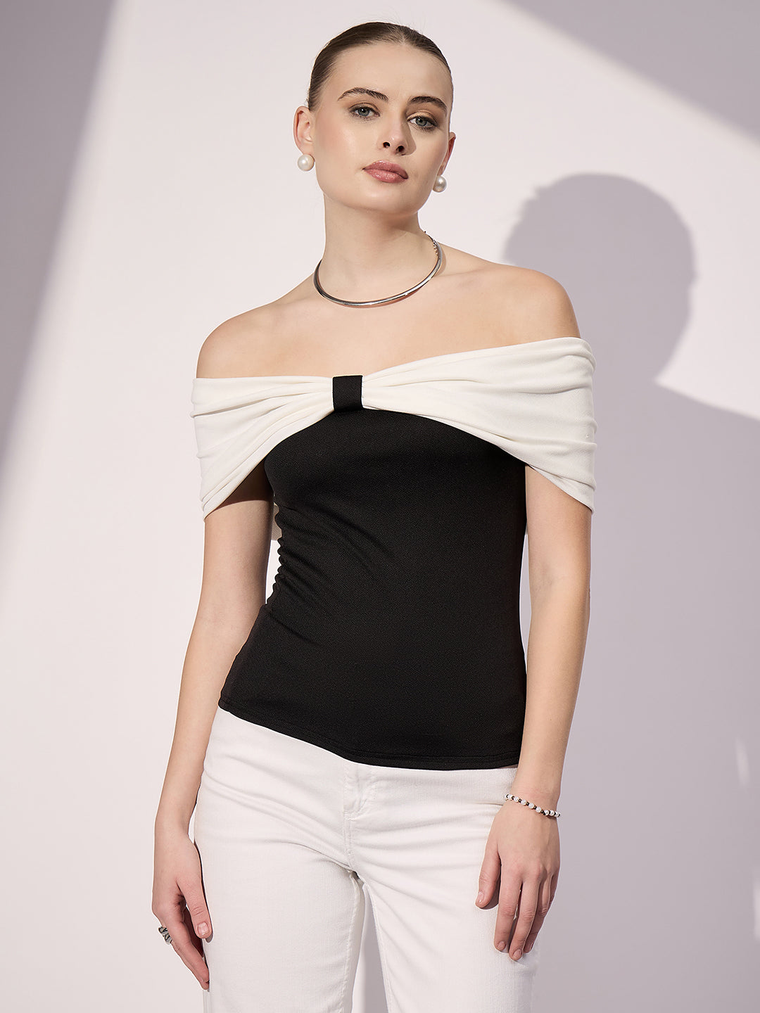 Bow Bardot Top - Uptownie