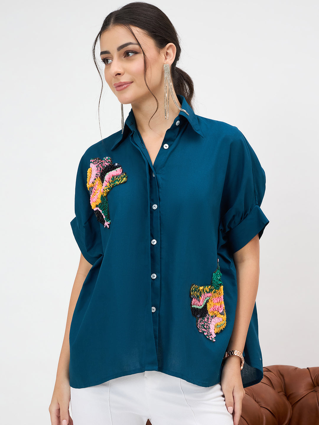 Antifit Embellished Cotton Shirt