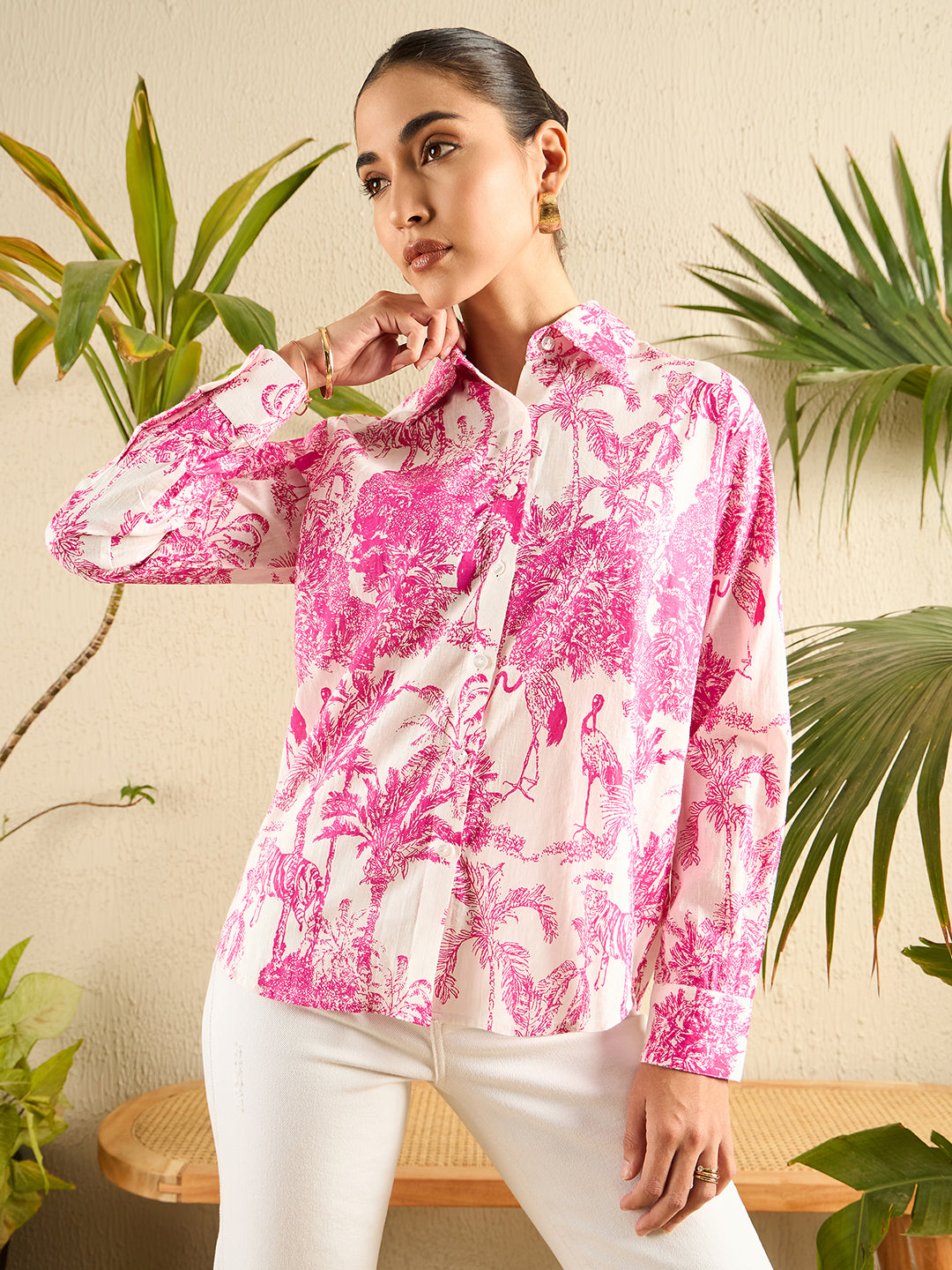 Printed Cotton Shirt - Uptownie