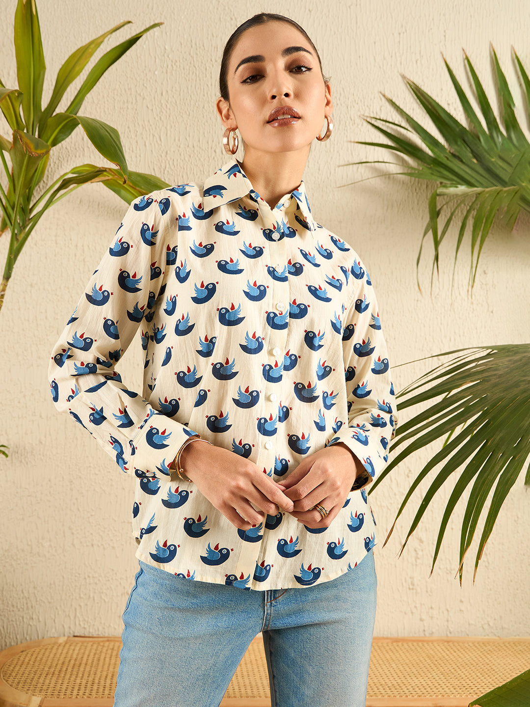 Printed Cotton Shirt - Uptownie