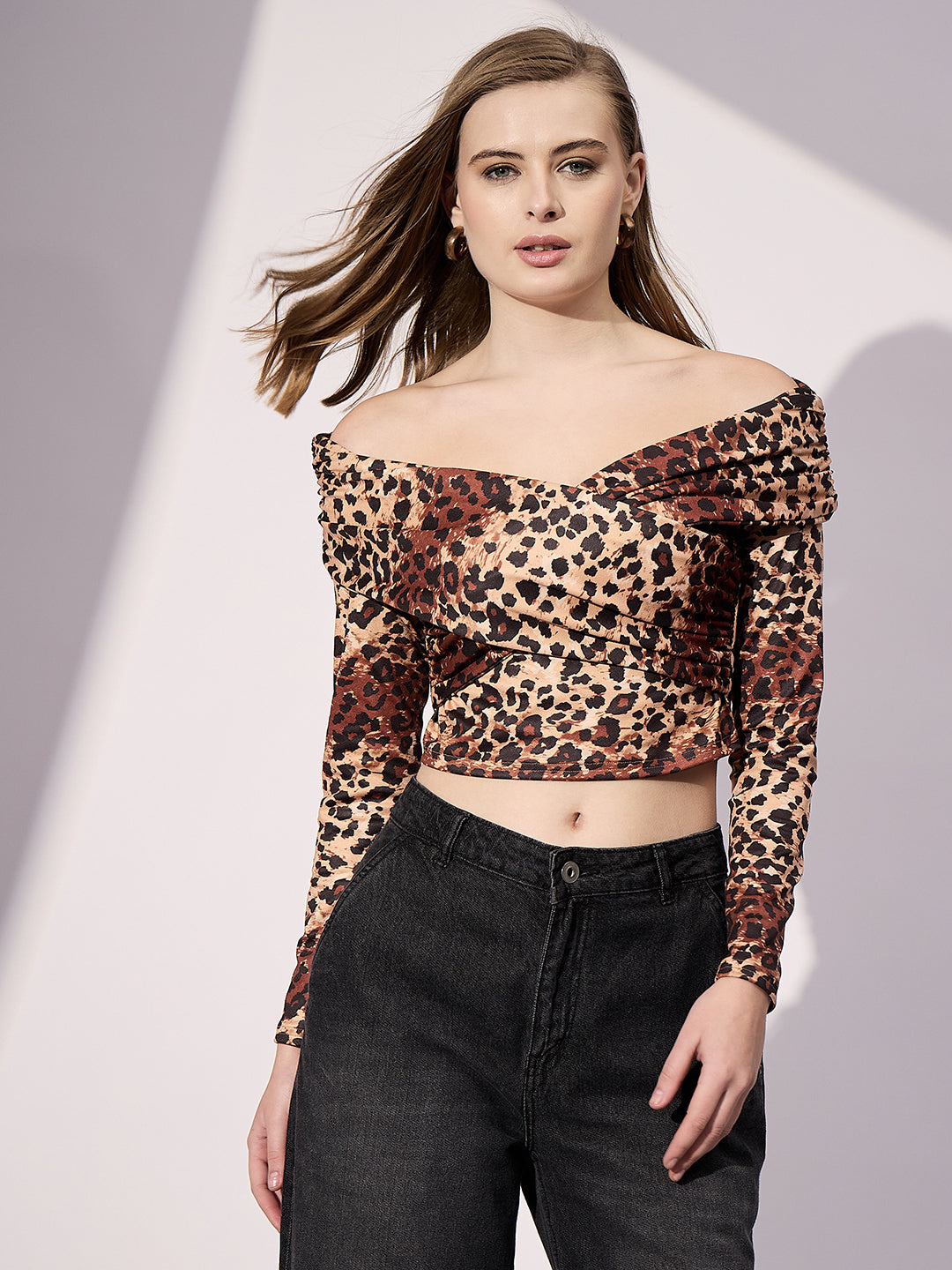 Wrap Style Bardot Top - Uptownie