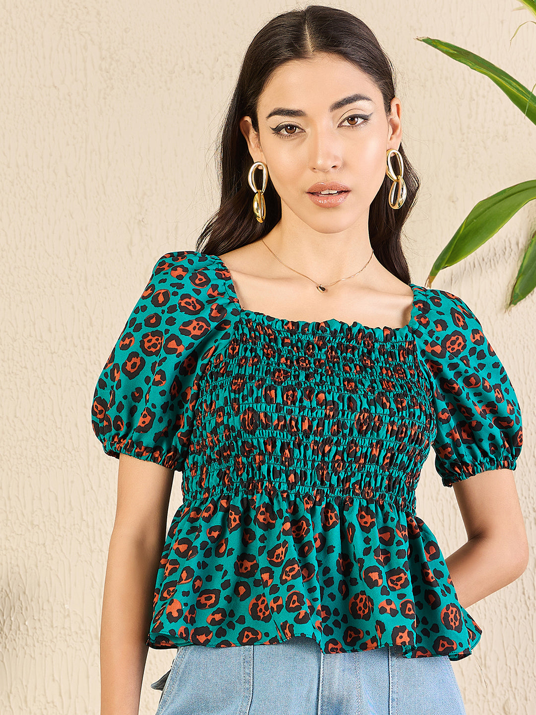 Smocked Peplum Top - Uptownie
