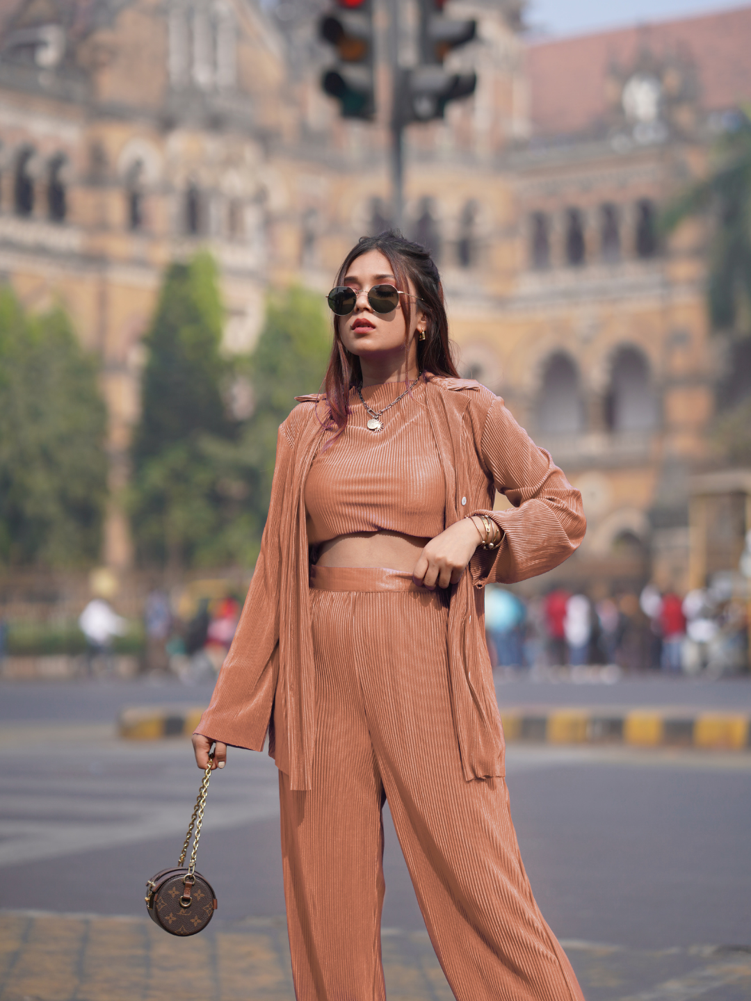 On the Go Two Piece Pleated Shirt & Pants Co-ord set - Uptownie