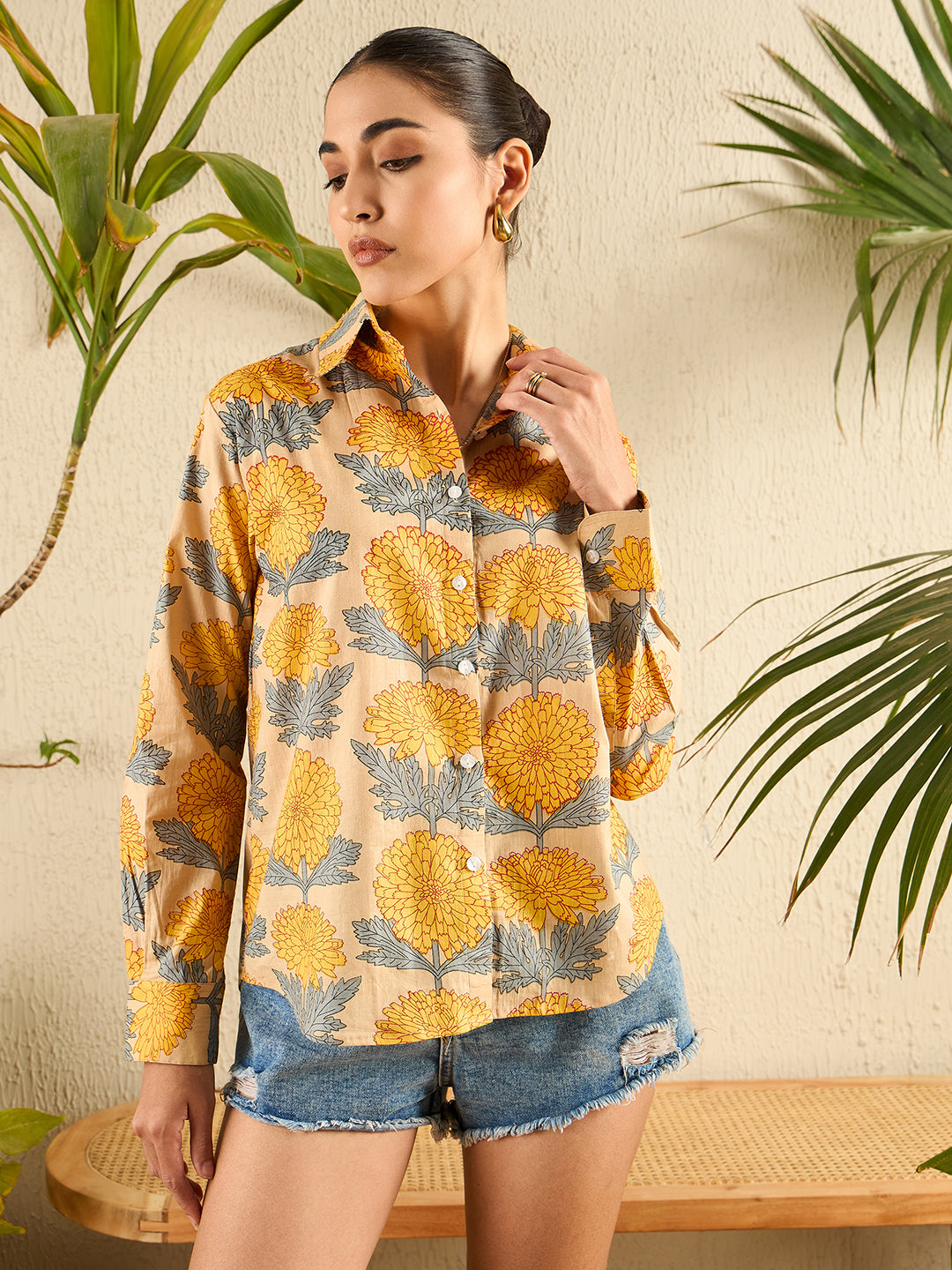 Printed Cotton Shirt - Uptownie