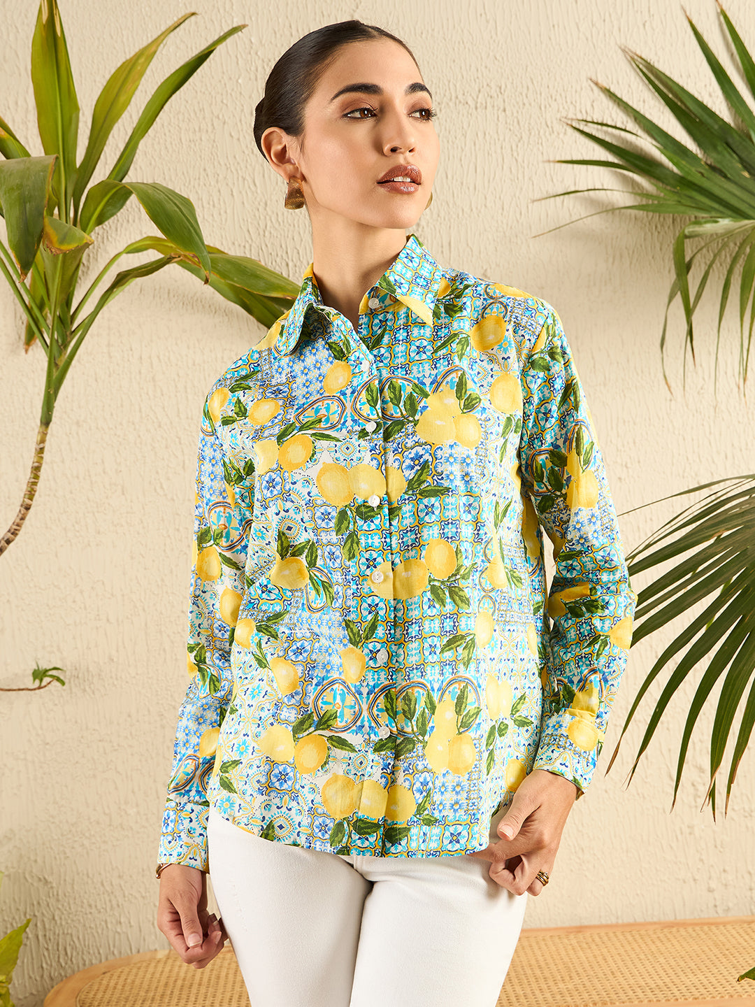 Printed Cotton Shirt - Uptownie