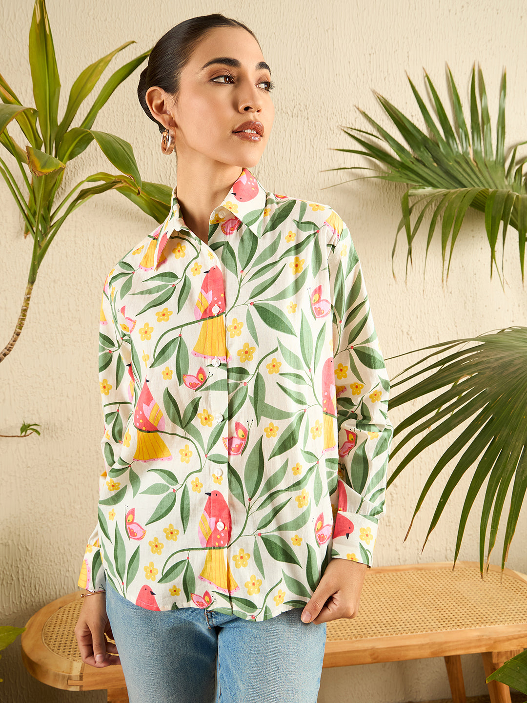 Printed Cotton Shirt - Uptownie