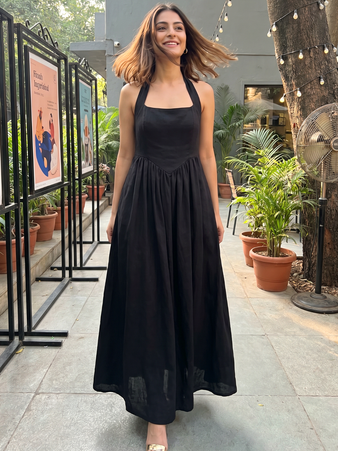 stretchable maxi dress Halter Neck BFCM-discount For Less Ross Online 100% polyester for lightweight size:2XL/UK18