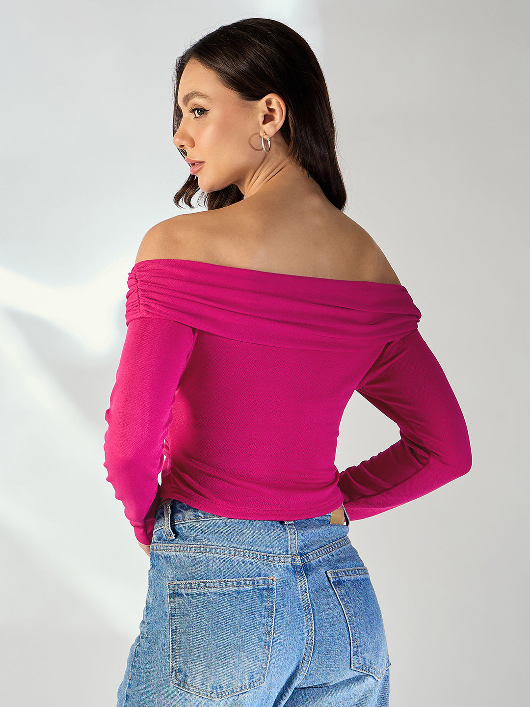 Wrap Style Bardot Top - Uptownie