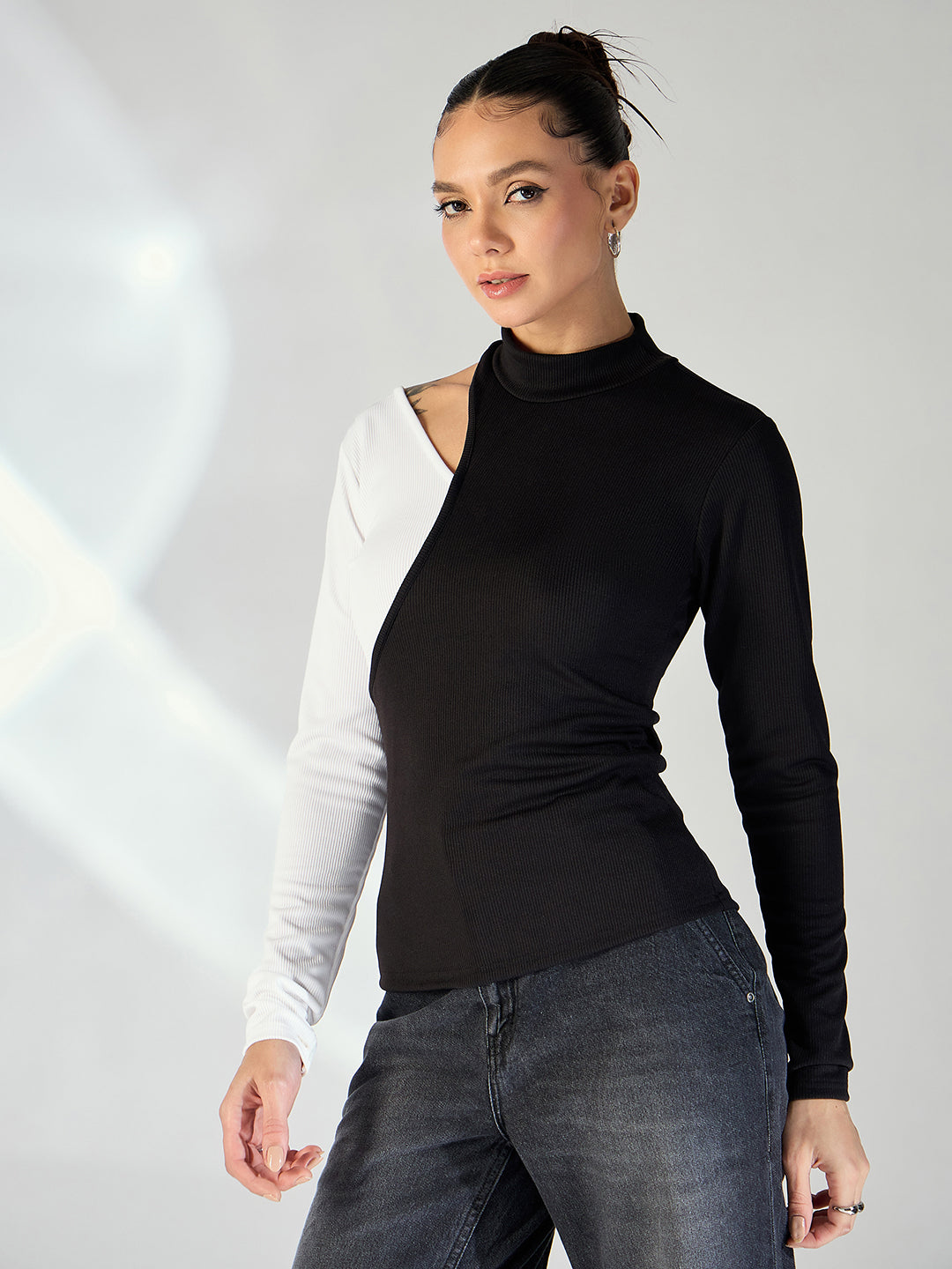 Dual Tone Cutout Top - Uptownie