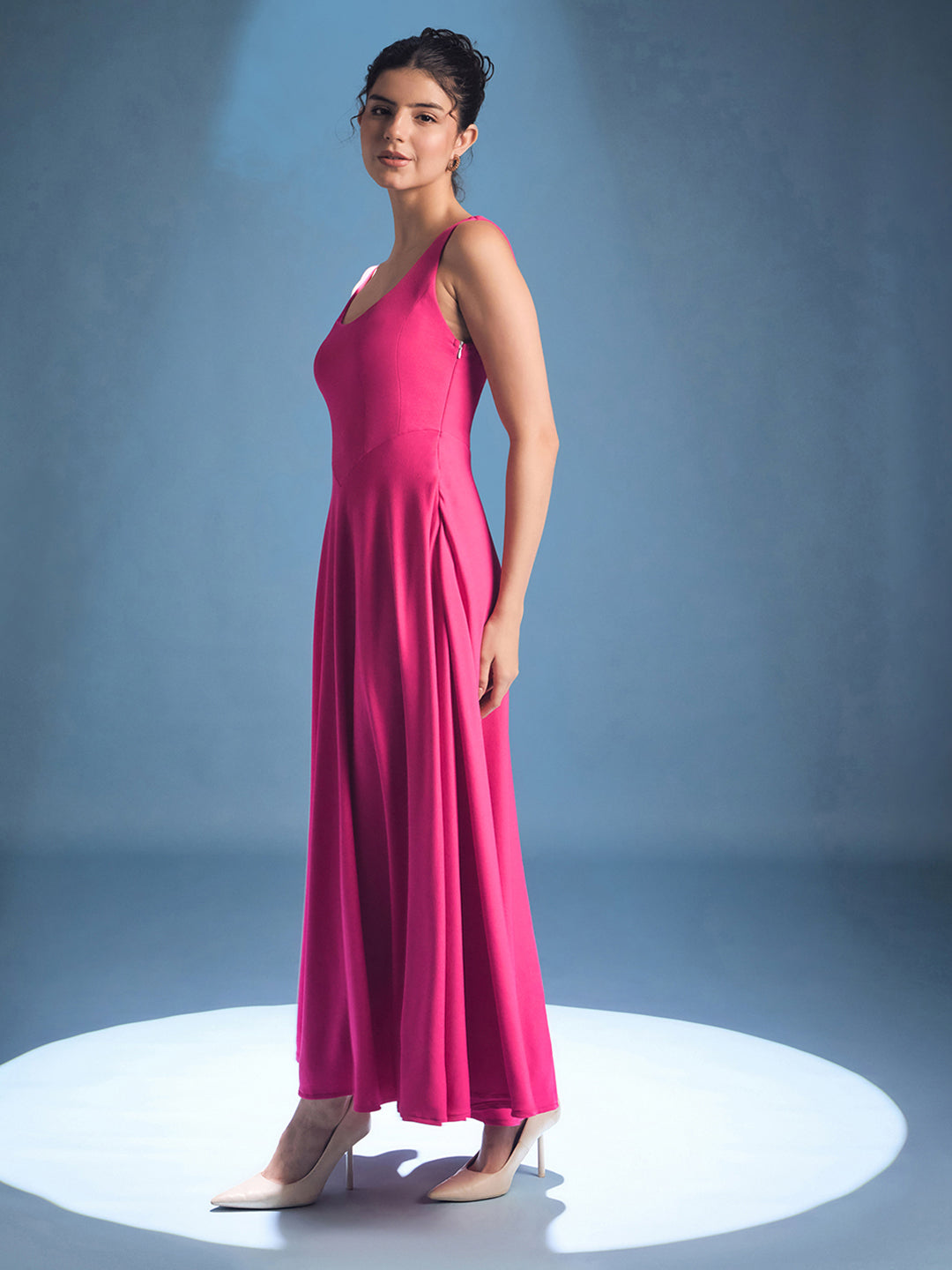 Corset Fit & Flare Midi Dress - Uptownie
