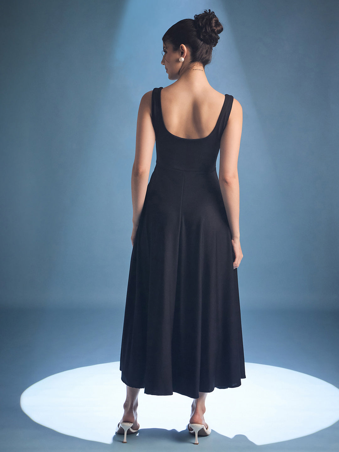 Corset Fit & Flare Midi Dress - Uptownie