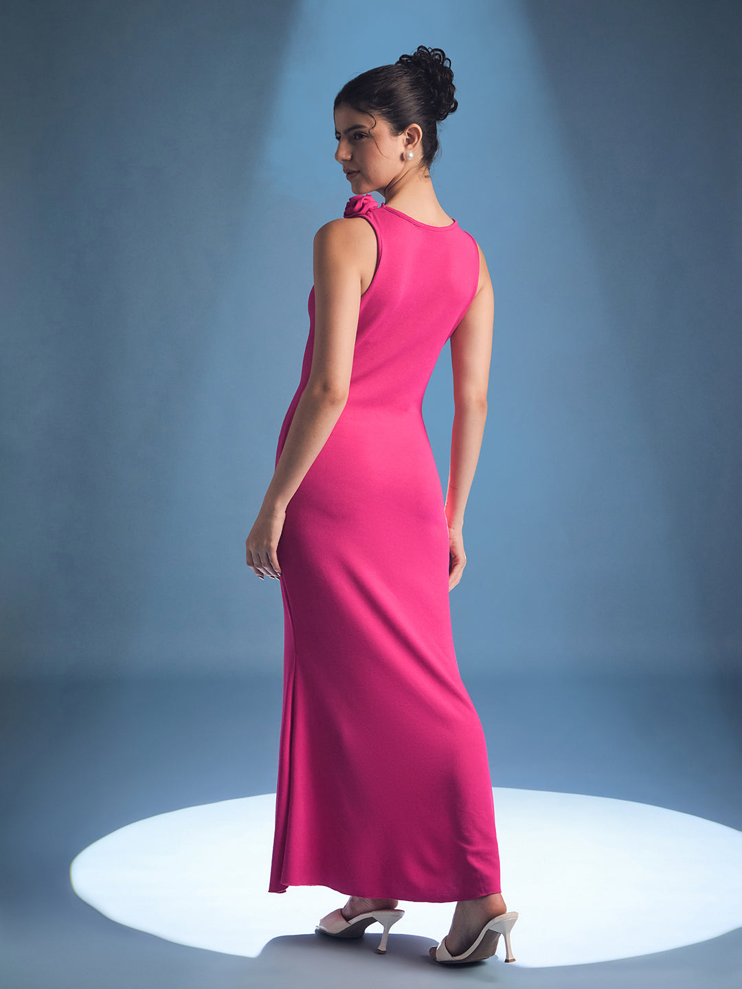 Cutout Rosette Maxi Dress