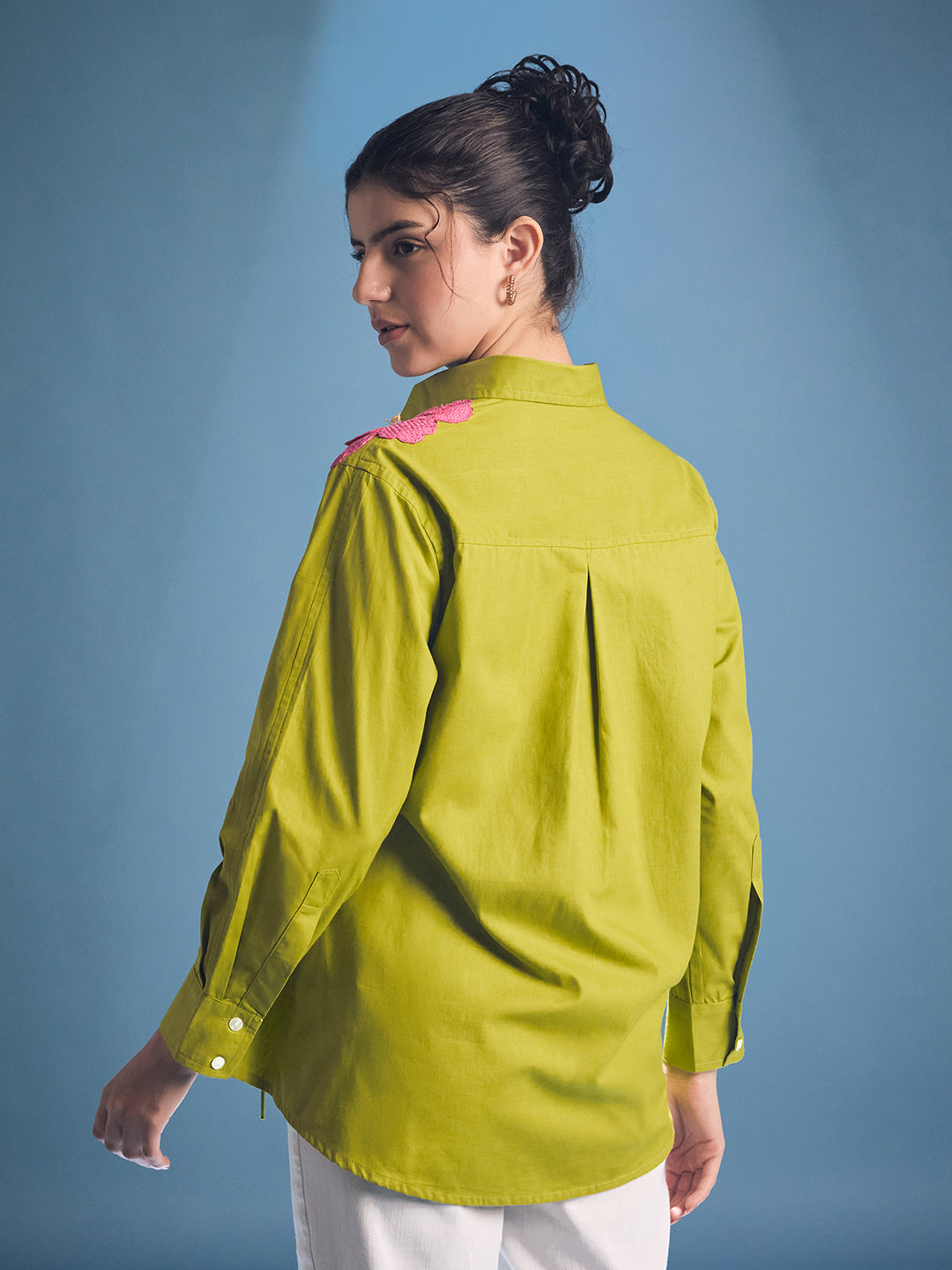 Side Tie-Up Cotton Shirt - Uptownie