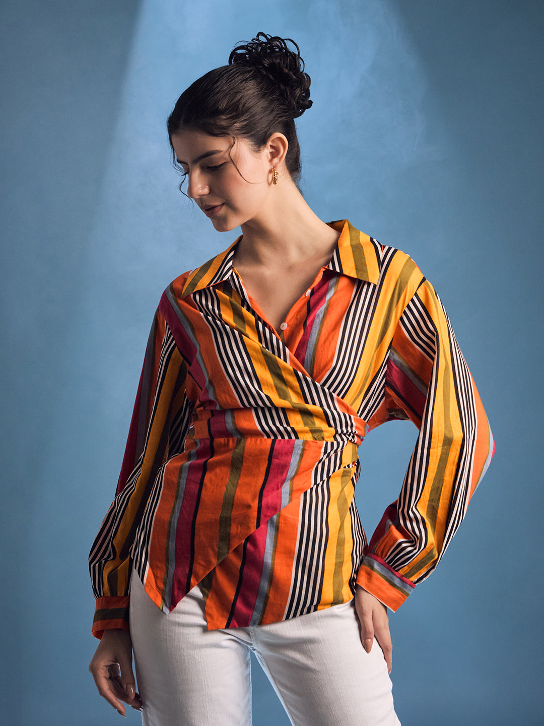 Cotton Wrap Shirt - Uptownie