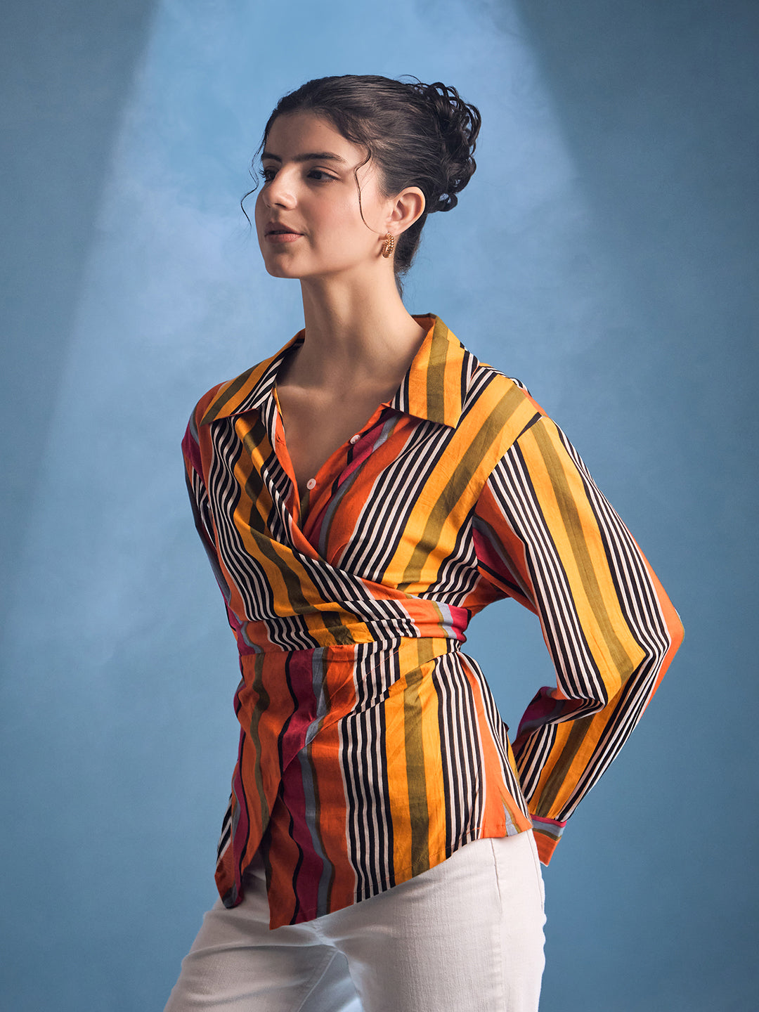 Cotton Wrap Shirt - Uptownie