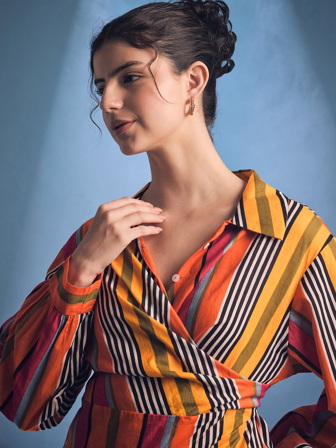 Cotton Wrap Shirt - Uptownie