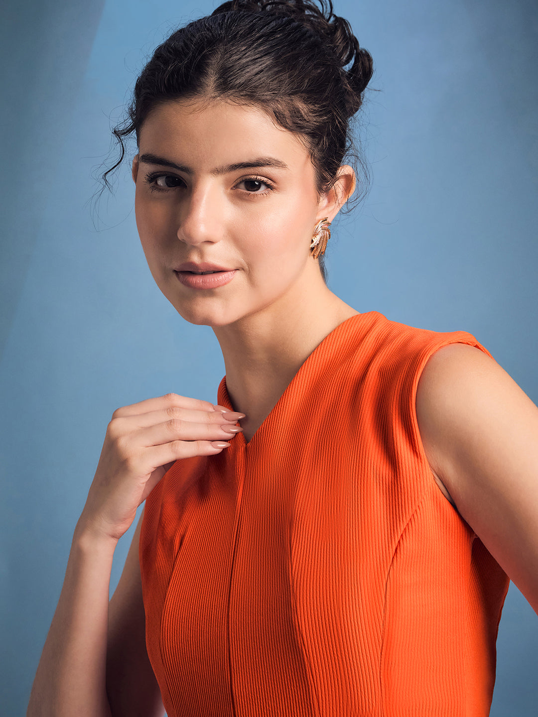 Stretchable Panelled Peplum Top - Uptownie
