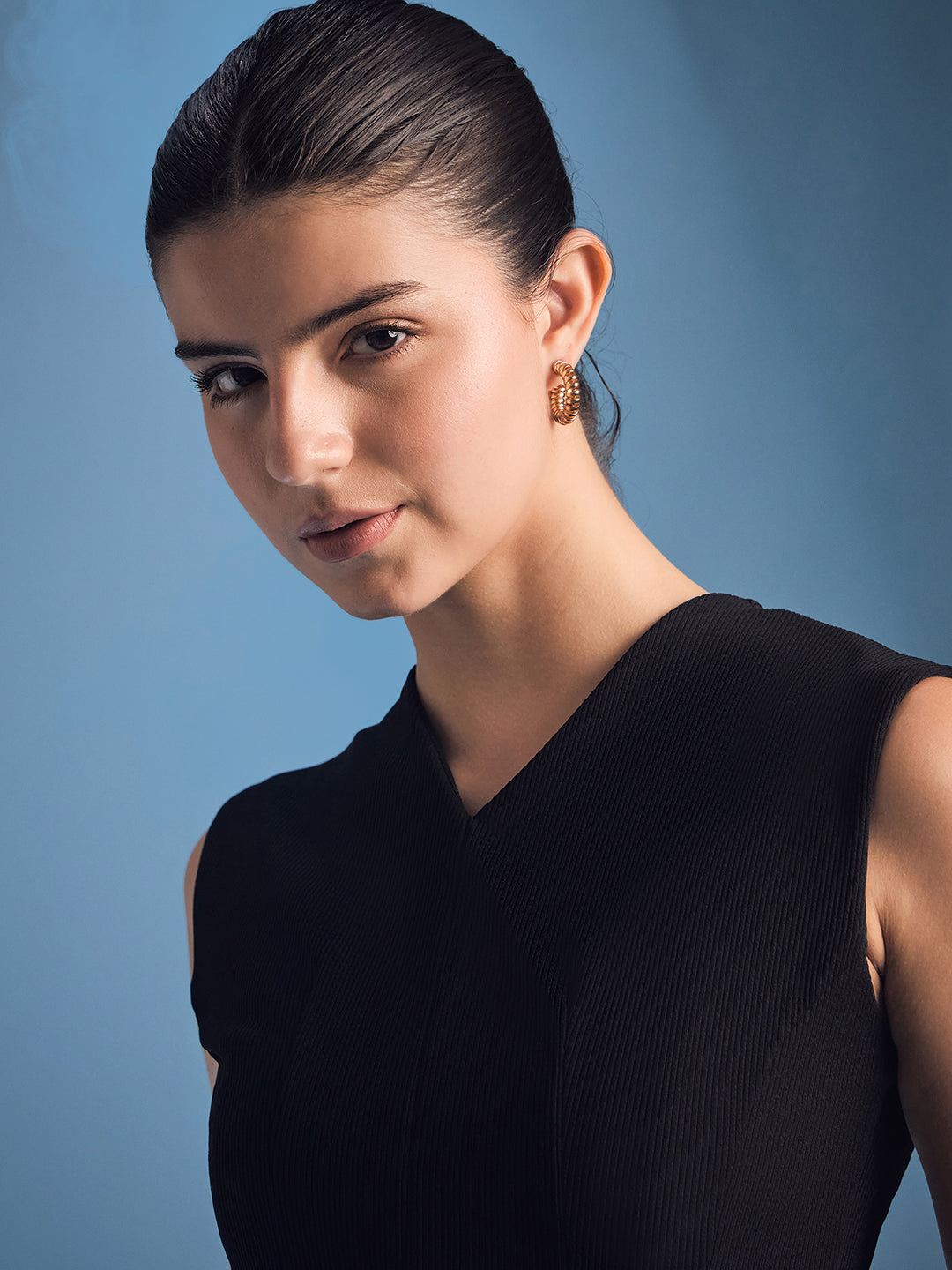 Stretchable Panelled Peplum Top - Uptownie