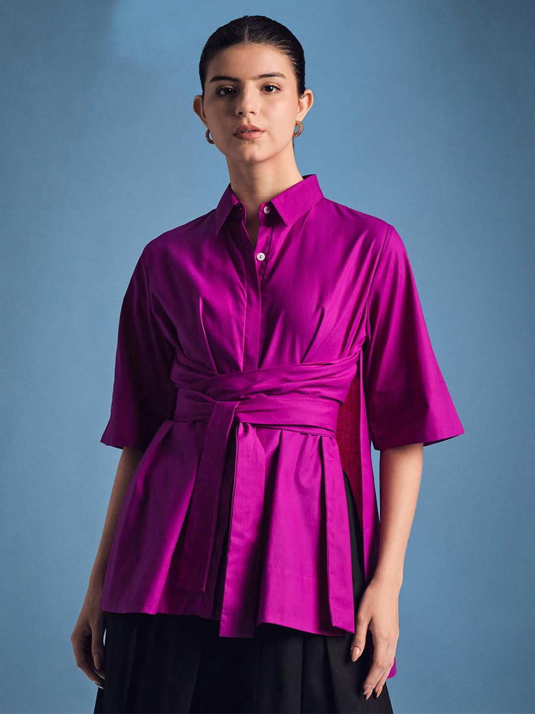 Tie Up Cape Shirt