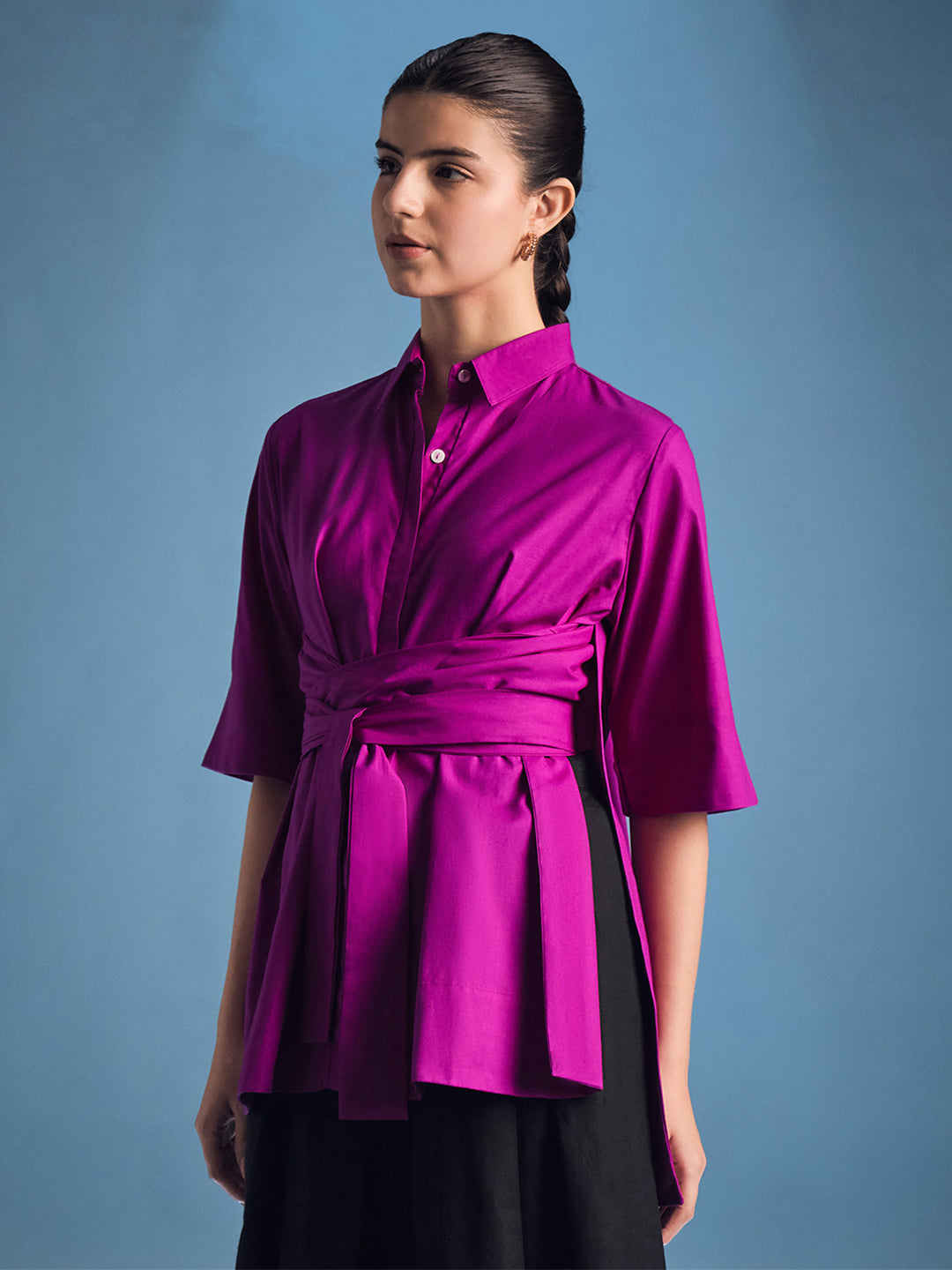 Tie Up Cape Shirt