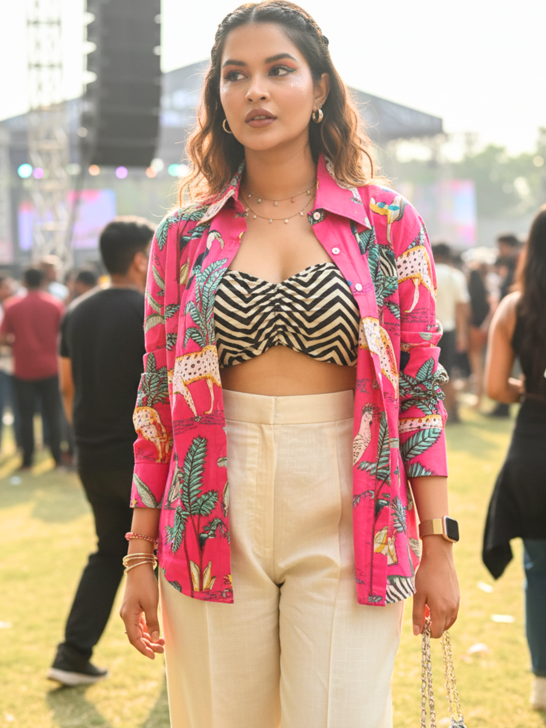 Printed Cotton Bralette - Uptownie