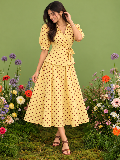 Pure Cotton Wrap-Tie Co-ord Set