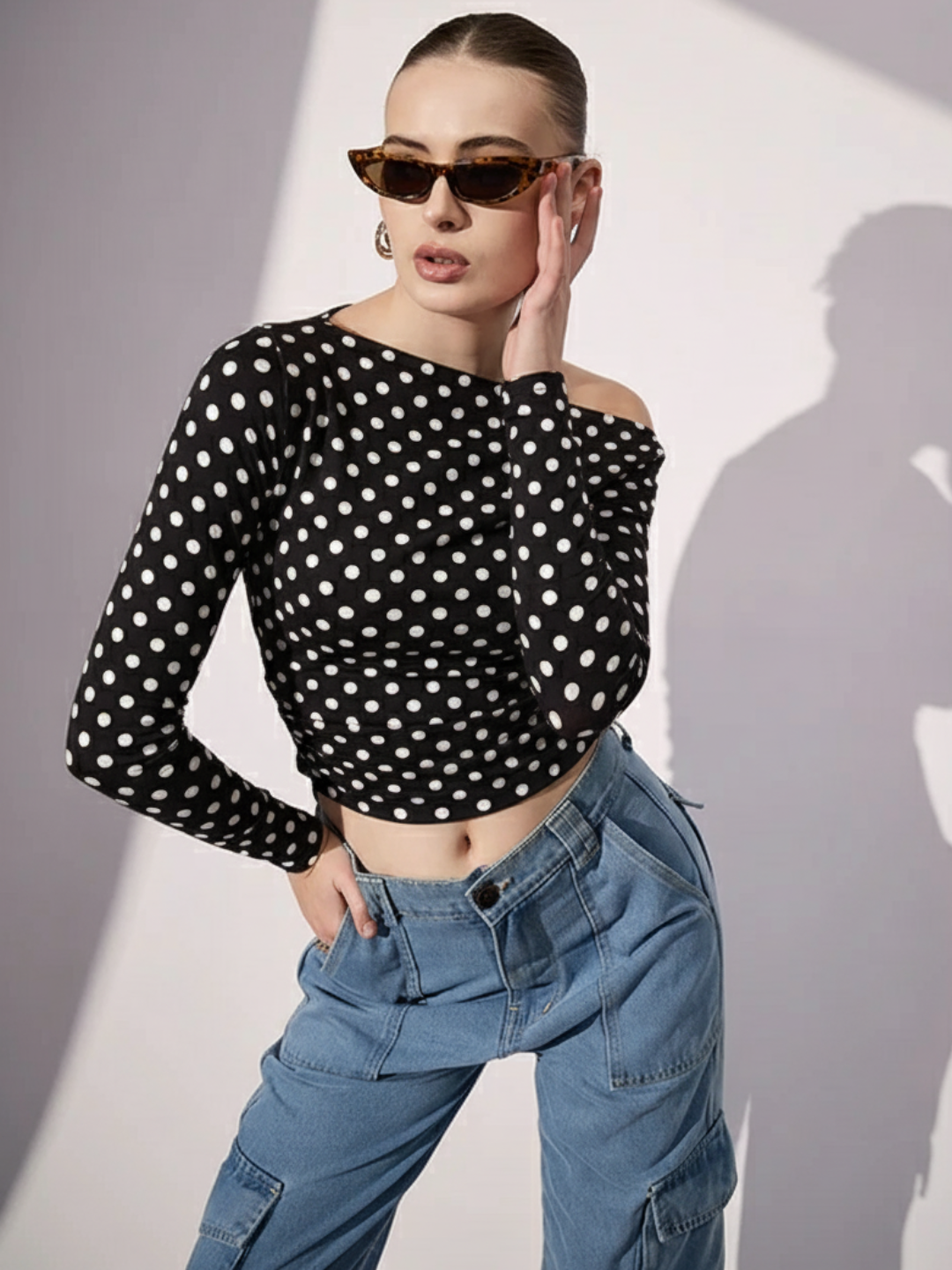 Stretchable Asymmetrical Ruched Top - Uptownie