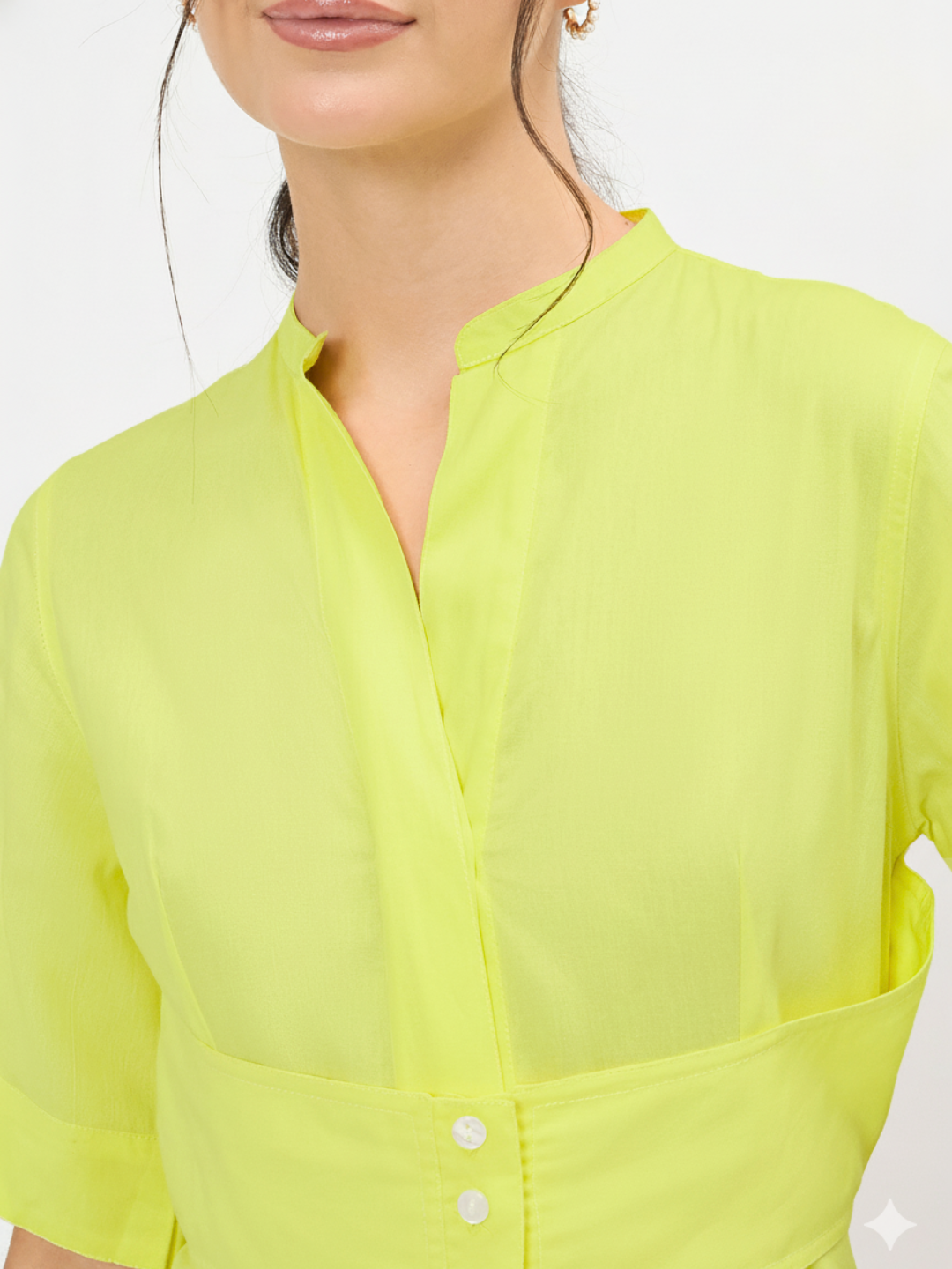 Corset Panelled Cotton Midi Dress