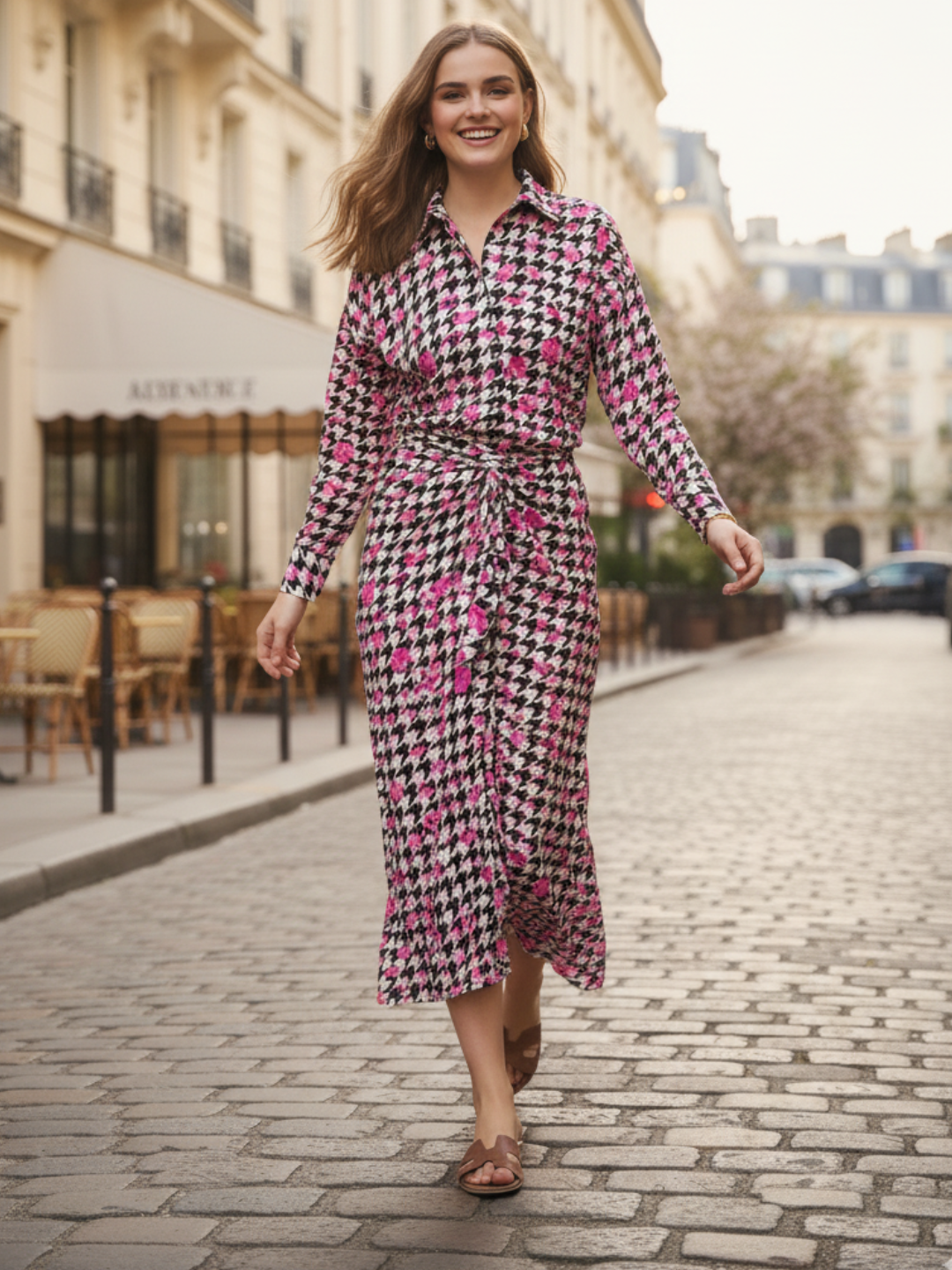 Printed Shirt with Front Twist Skirt Co-ord Set - Uptownie