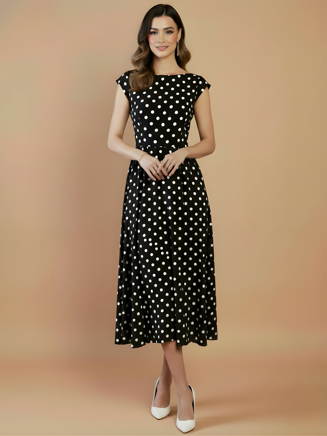 Stretchable Backless Midi Dress