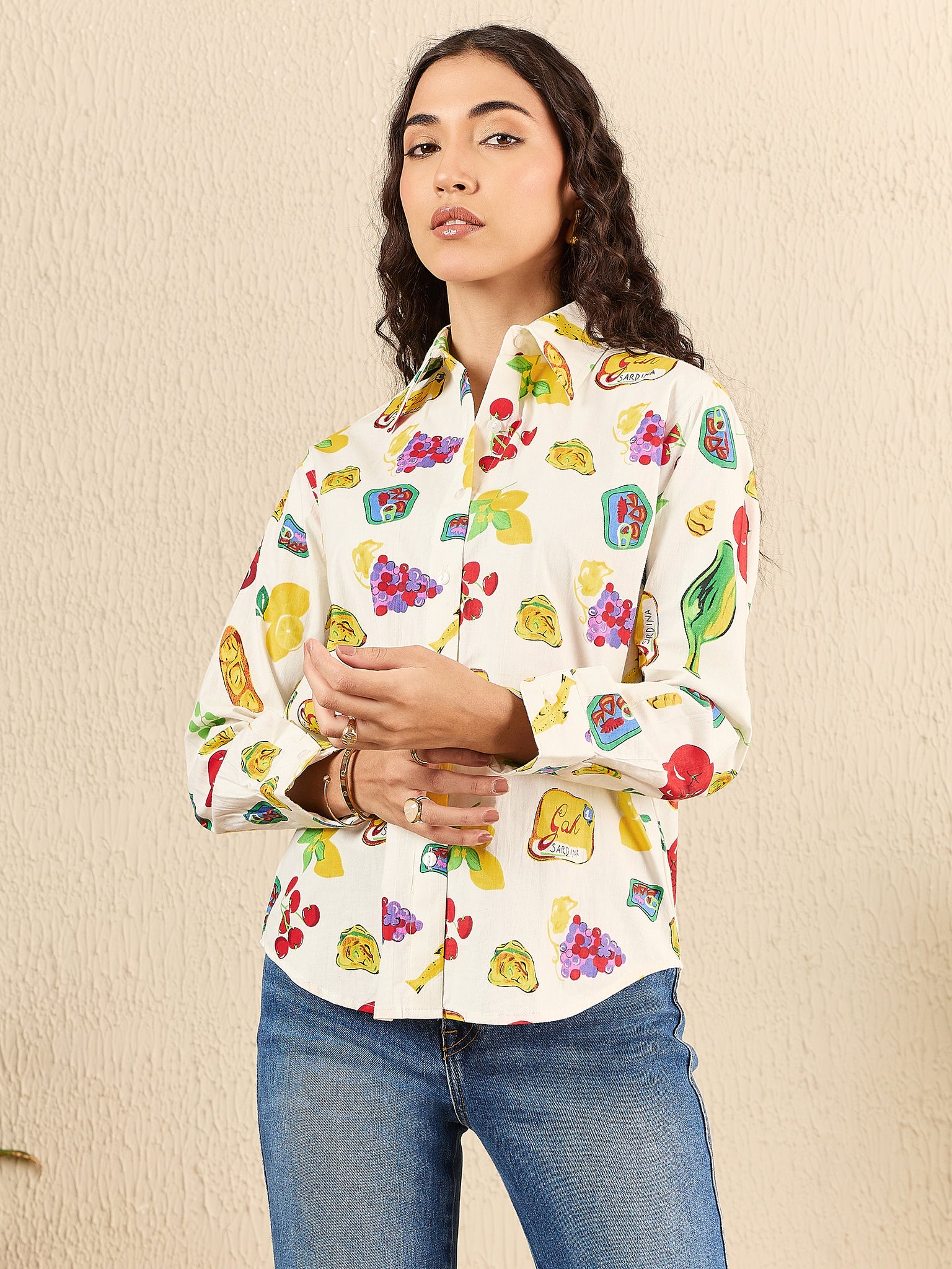 Printed Cotton Shirt - Uptownie