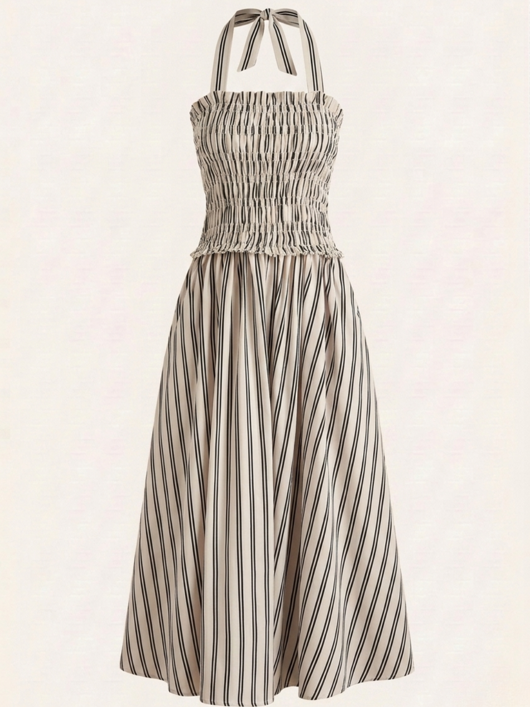 lightweight linen dress fabric Fit and flare midi linen shirt dress 5675 main image 1